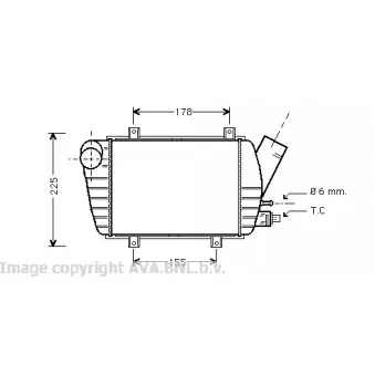 Intercooler, échangeur AVA QUALITY COOLING VW4154