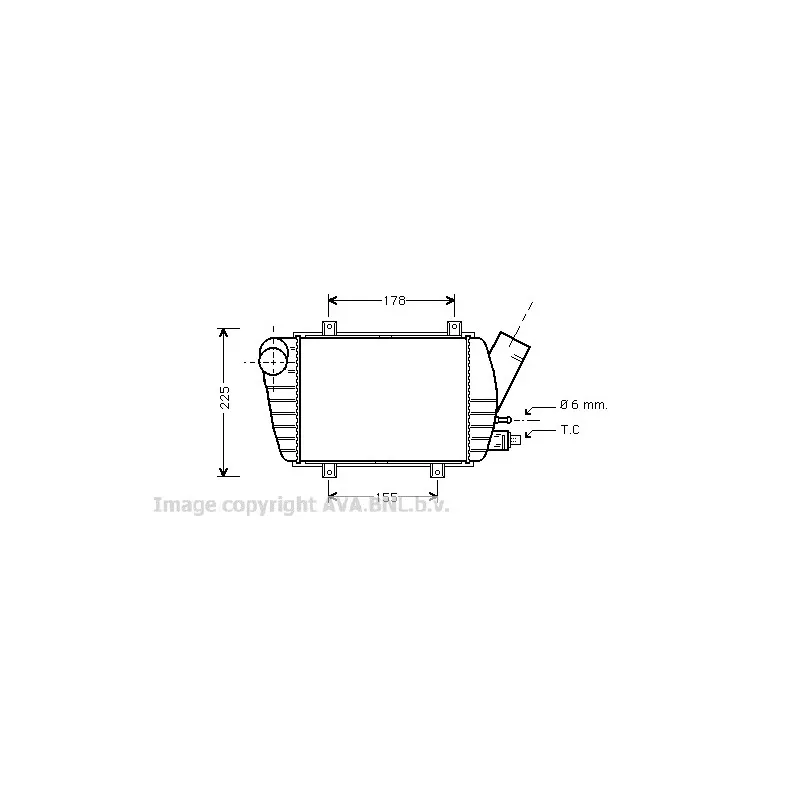 Intercooler, échangeur AVA QUALITY COOLING VW4154