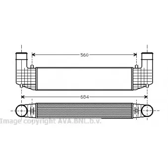 Intercooler, échangeur AVA QUALITY COOLING VW4157