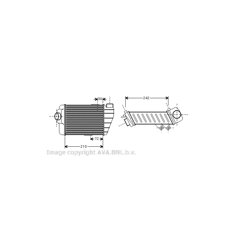 Intercooler, échangeur AVA QUALITY COOLING VW4158
