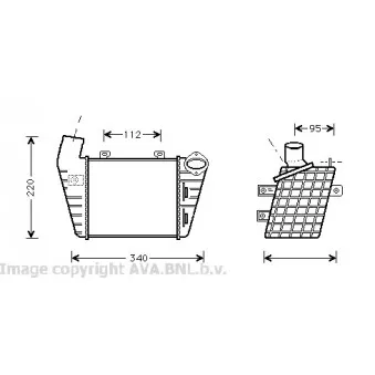 Intercooler, échangeur AVA QUALITY COOLING VW4159