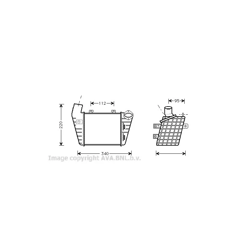 Intercooler, échangeur AVA QUALITY COOLING VW4159