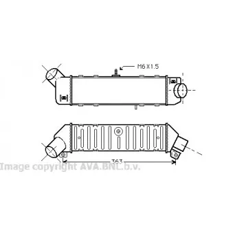 Intercooler, échangeur AVA QUALITY COOLING VW4162