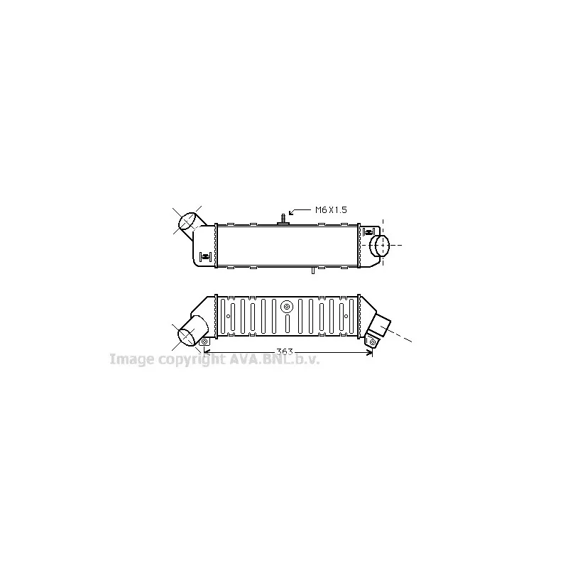 Intercooler, échangeur AVA QUALITY COOLING VW4162