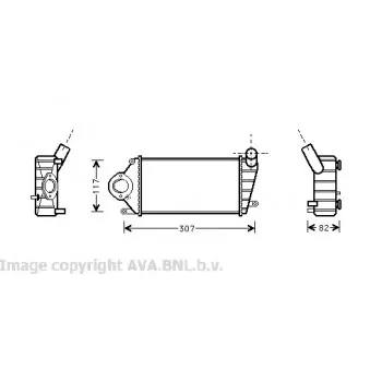 Intercooler, échangeur AVA QUALITY COOLING VW4194