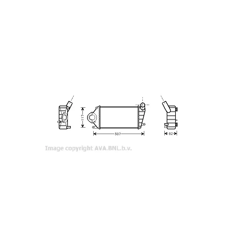 Intercooler, échangeur AVA QUALITY COOLING VW4194