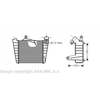 Intercooler, échangeur AVA QUALITY COOLING VW4213