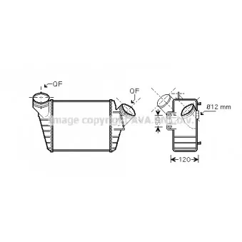 Intercooler, échangeur AVA QUALITY COOLING VW4219