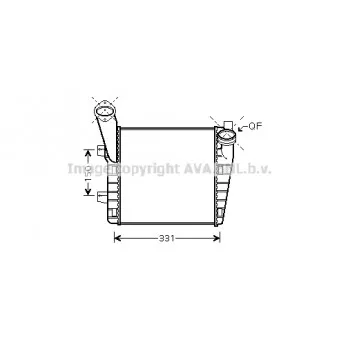 Intercooler, échangeur AVA QUALITY COOLING VW4234