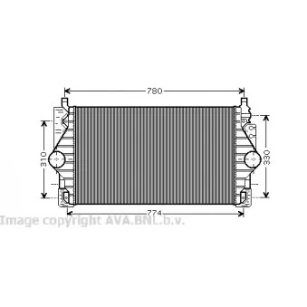 Intercooler, échangeur AVA QUALITY COOLING VW4246