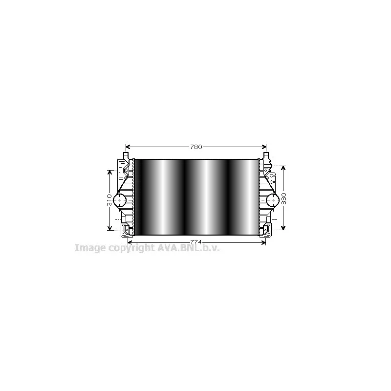 Intercooler, échangeur AVA QUALITY COOLING VW4246