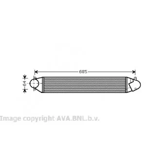 Intercooler, échangeur AVA QUALITY COOLING VW4248