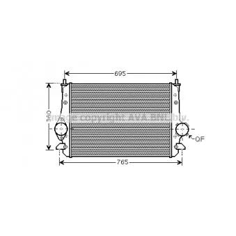 Intercooler, échangeur AVA QUALITY COOLING VW4251