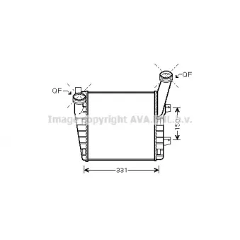 Intercooler, échangeur AVA QUALITY COOLING VW4263