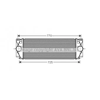 Intercooler, échangeur AVA QUALITY COOLING VW4267