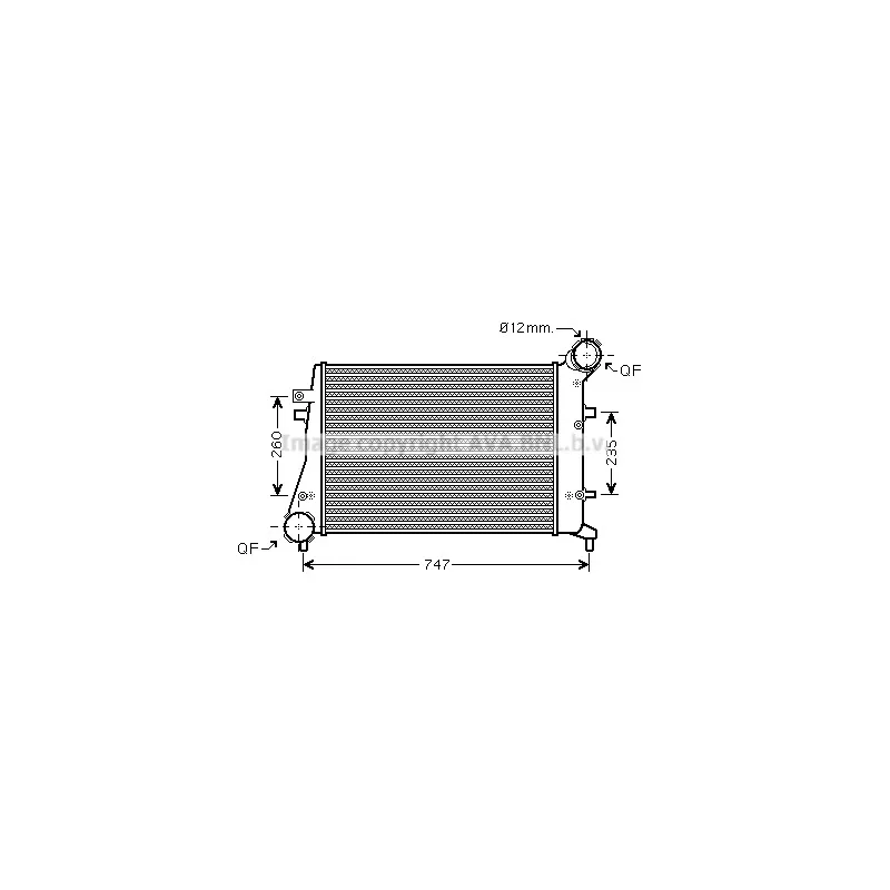 Intercooler, échangeur AVA QUALITY COOLING VW4268