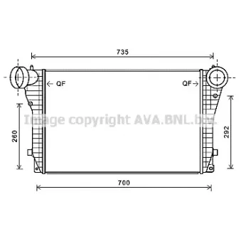 Intercooler, échangeur AVA QUALITY COOLING VW4319
