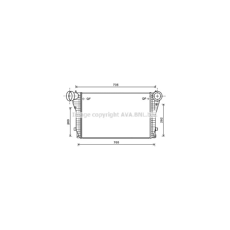 Intercooler, échangeur AVA QUALITY COOLING VW4319