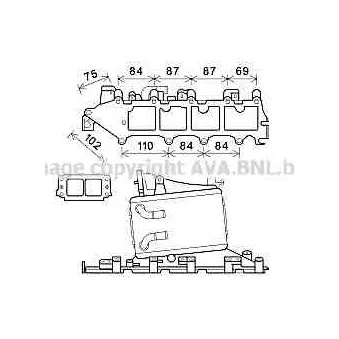 Intercooler, échangeur AVA QUALITY COOLING VW4357