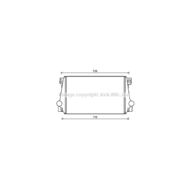 Intercooler, échangeur AVA QUALITY COOLING VW4371