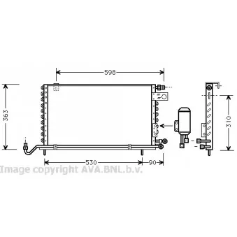 Condenseur, climatisation AVA QUALITY COOLING VW5118