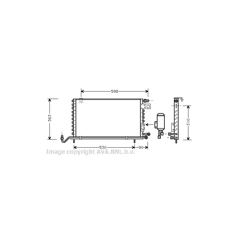 Condenseur, climatisation AVA QUALITY COOLING VW5118