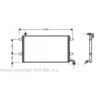 Condenseur, climatisation AVA QUALITY COOLING VW5137