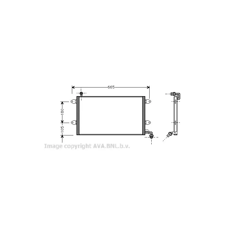 Condenseur, climatisation AVA QUALITY COOLING VW5137