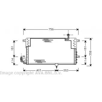 Condenseur, climatisation AVA QUALITY COOLING VW5139