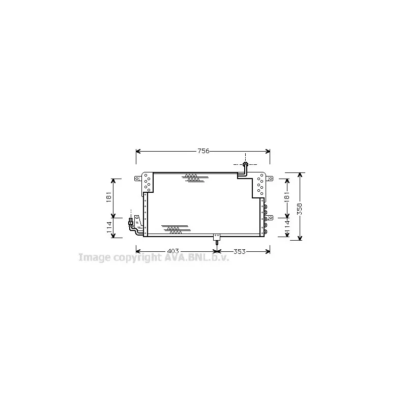Condenseur, climatisation AVA QUALITY COOLING VW5139