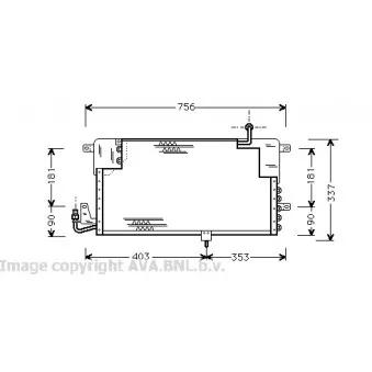 Condenseur, climatisation AVA QUALITY COOLING VW5141