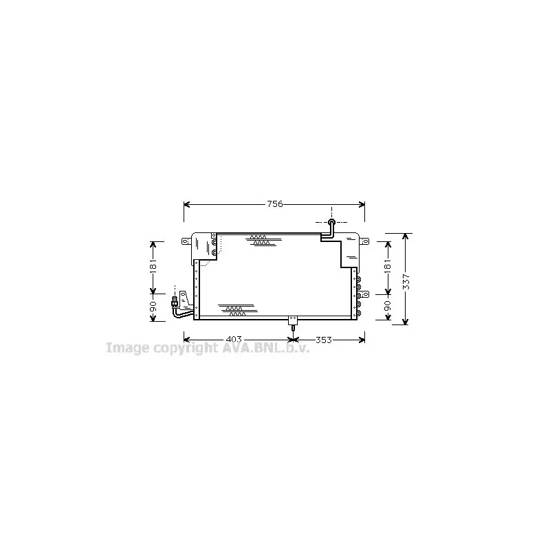Condenseur, climatisation AVA QUALITY COOLING VW5141