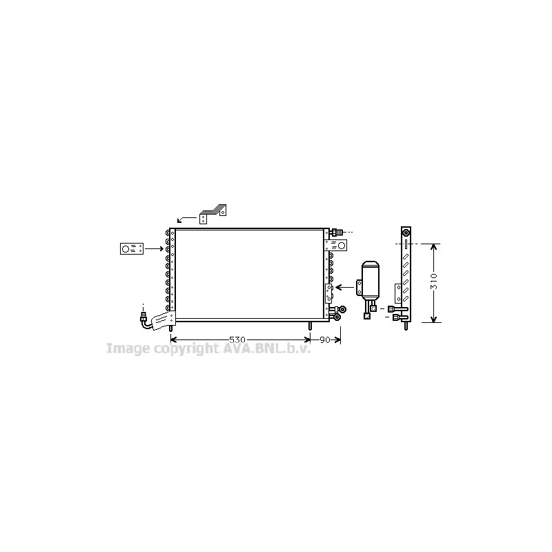 Condenseur, climatisation AVA QUALITY COOLING VW5142