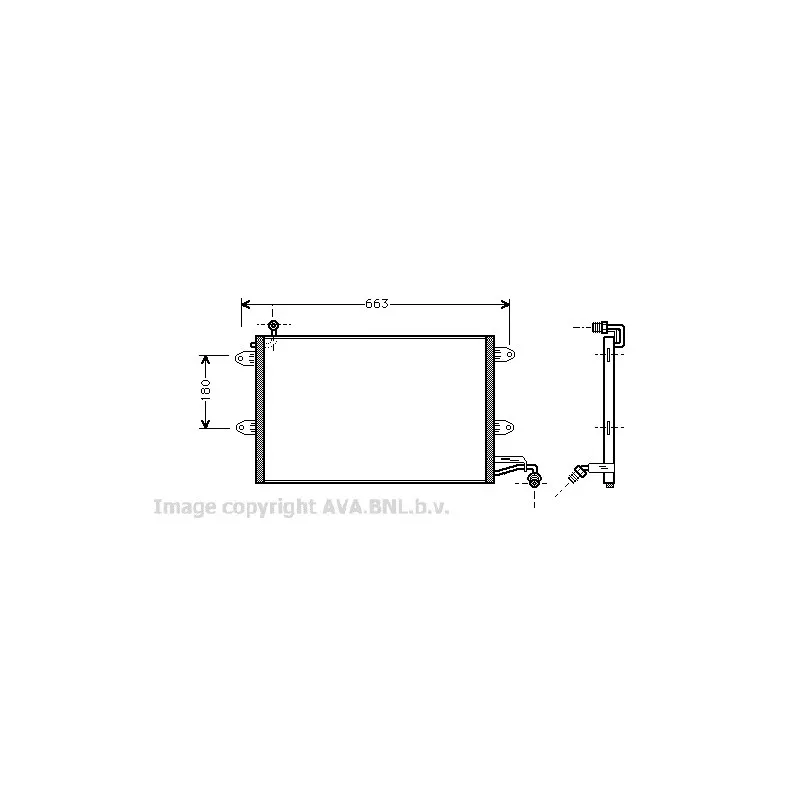 Condenseur, climatisation AVA QUALITY COOLING VW5143