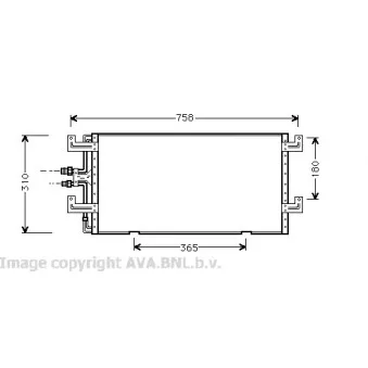 Condenseur, climatisation AVA QUALITY COOLING VW5145