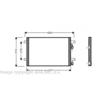 Condenseur, climatisation AVA QUALITY COOLING VW5153