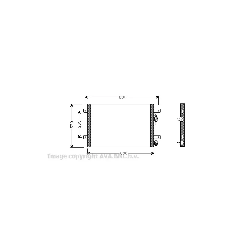 Condenseur, climatisation AVA QUALITY COOLING VW5153
