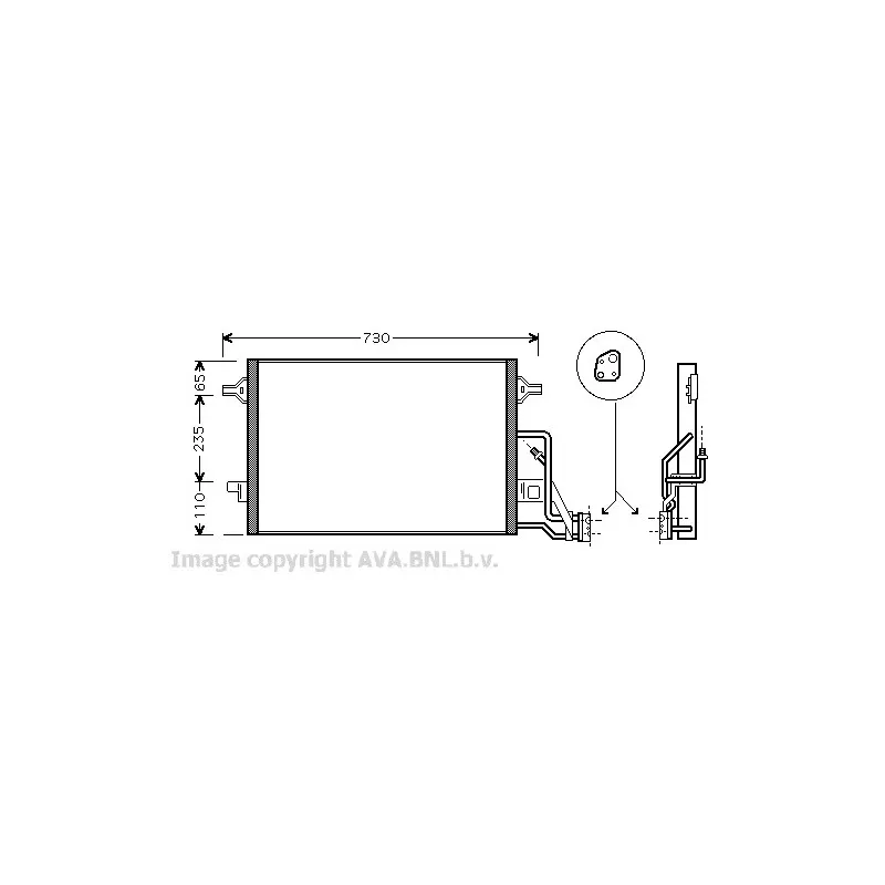 Condenseur, climatisation AVA QUALITY COOLING VW5190