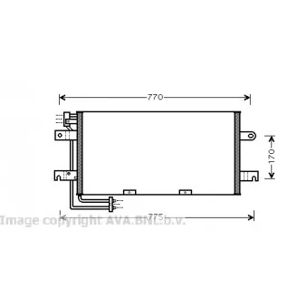 Condenseur, climatisation AVA QUALITY COOLING VW5195