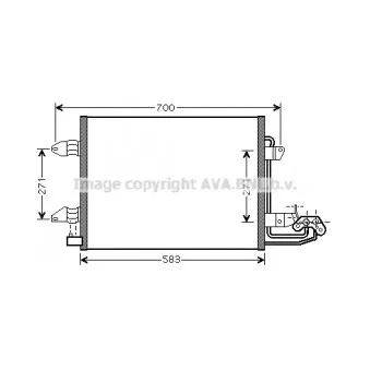 Condenseur, climatisation AVA QUALITY COOLING VW5211D