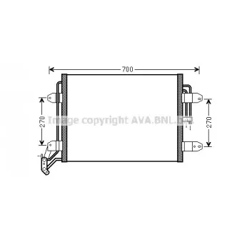 Condenseur, climatisation AVA QUALITY COOLING VW5291