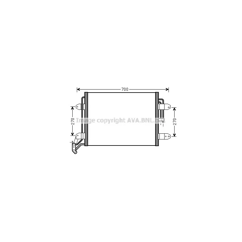 Condenseur, climatisation AVA QUALITY COOLING VW5291