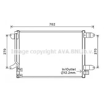 Condenseur, climatisation AVA QUALITY COOLING VW5330