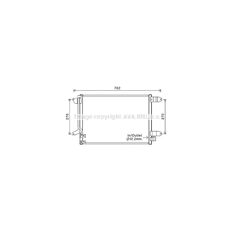Condenseur, climatisation AVA QUALITY COOLING VW5330