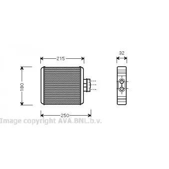Système de chauffage AVA QUALITY COOLING VW6196