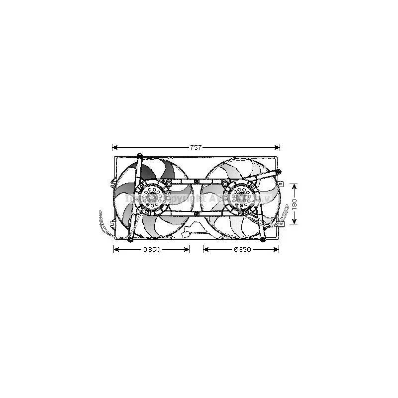 Ventilateur, refroidissement du moteur AVA QUALITY COOLING VW7504