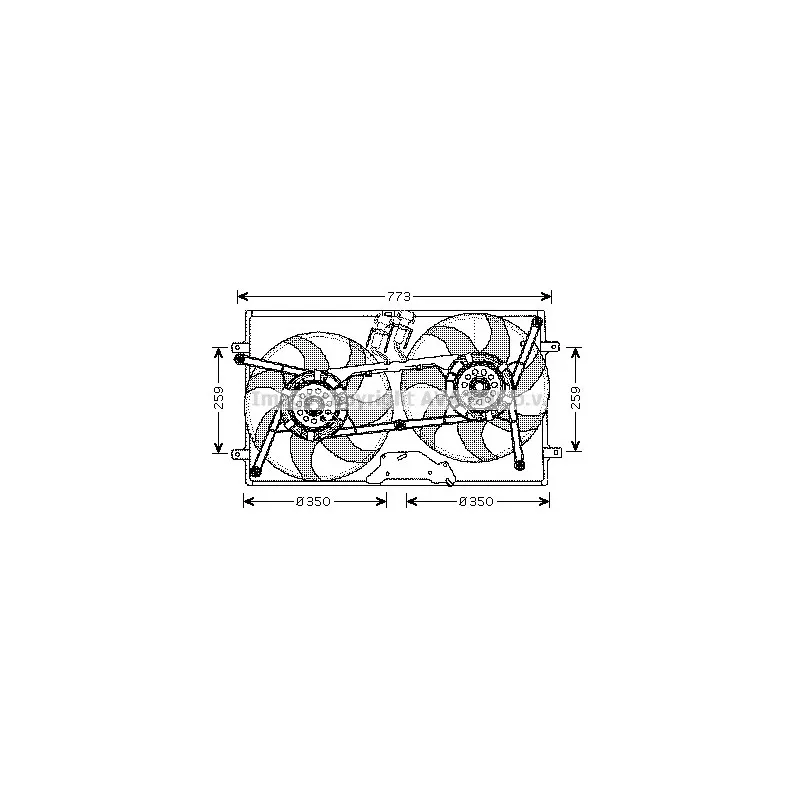Ventilateur, refroidissement du moteur AVA QUALITY COOLING VW7505