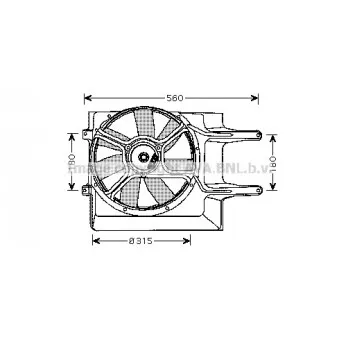 Ventilateur, refroidissement du moteur AVA QUALITY COOLING VW7509