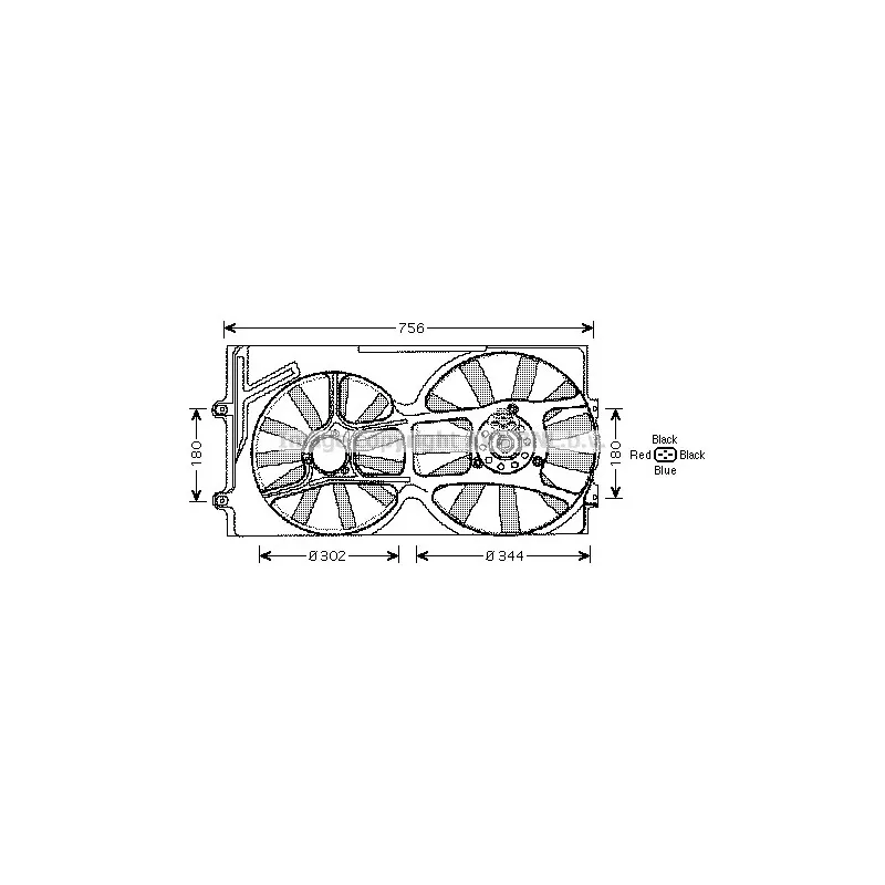 Ventilateur, refroidissement du moteur AVA QUALITY COOLING VW7510