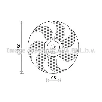 Ventilateur, refroidissement du moteur AVA QUALITY COOLING VW7511